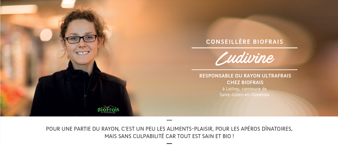 Ludivine, conseillère au rayon Ultra Frais chez BioFrais
