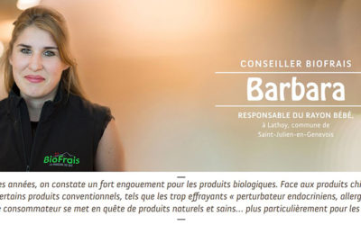 Barbara, conseillère au rayon Bébé chez BioFrais