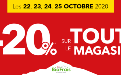 Du 22 au 25 octobre : 4 jours à -20% !