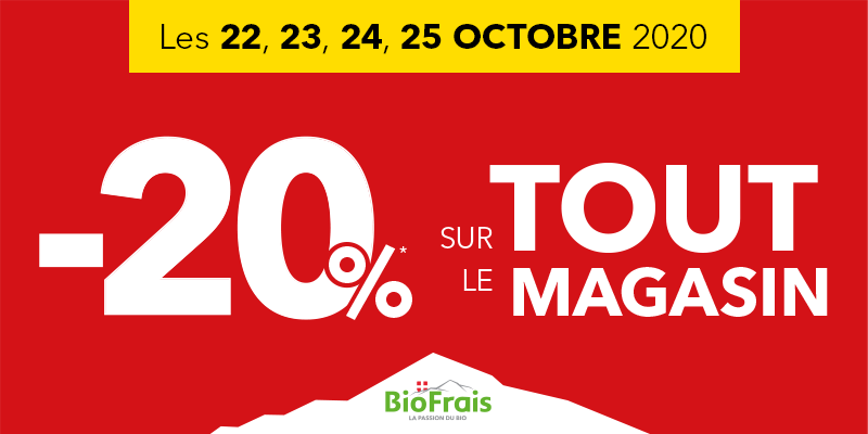 Du 22 au 25 octobre : 4 jours à -20% !