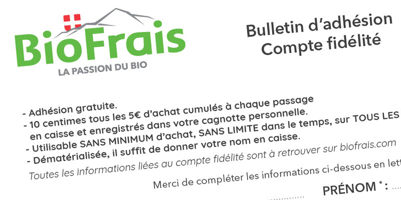 Compte fidélité : profitez de nos avantages !