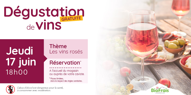 Dégustation gratuite de vins rosés