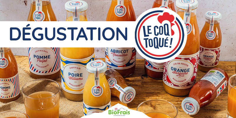 Dégustation des jus Le Coq Toqué