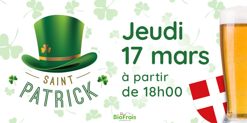 Saint-Patrick : Dégustation gratuite jeudi 17 mars !