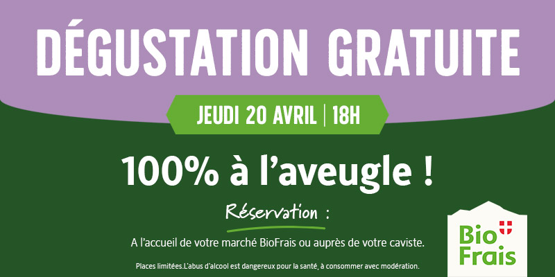 Dégustation gratuite le jeudi 20 avril !